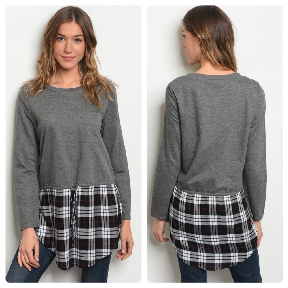 Unique Flannel Bottom Top 🦋